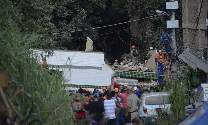 Sobe para nove total de mortos em desabamento no Rio