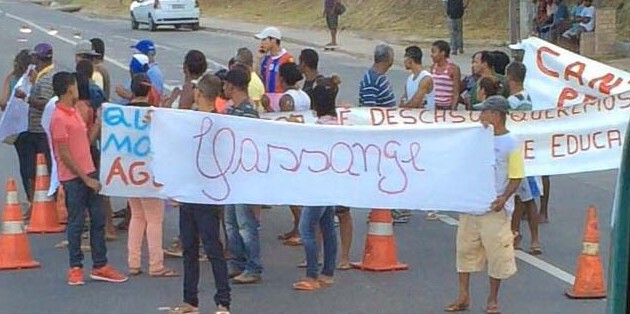 Manifestações em trechos diferentes interditam trânsito na Estrada CIA-Aeroporto