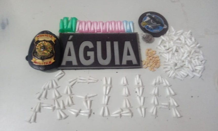 Cocaína avaliada em R$ 3 mil é apreendida pela polícia na Avenida Paralela