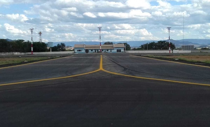 Aeroporto de Guanambi passa por recuperação na área de movimentação de aeronaves