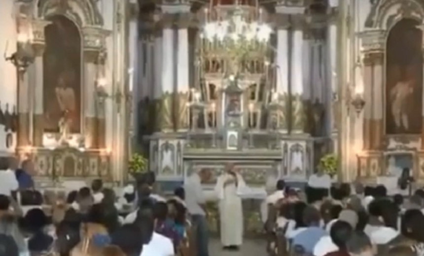 Requalificação da parte interna da Basílica do Bonfim é celebrada com missa; assista