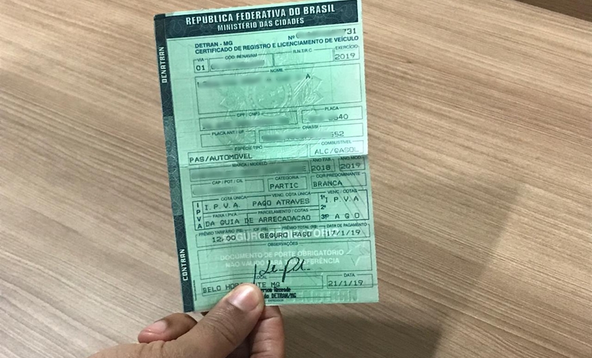 Carros de placas com finais 9 e 0 devem pagar IPVA até segunda-feira
