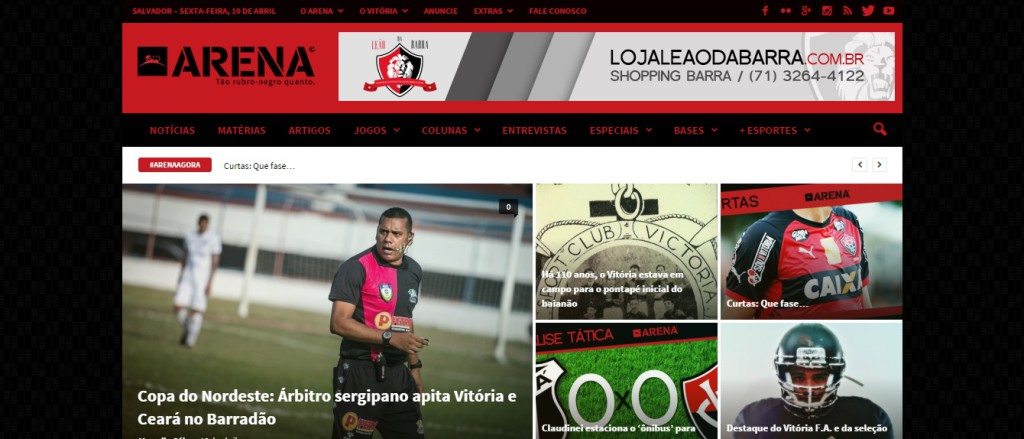 Arena Rubro-Negra completa seis anos e apresenta novo layout para o internauta