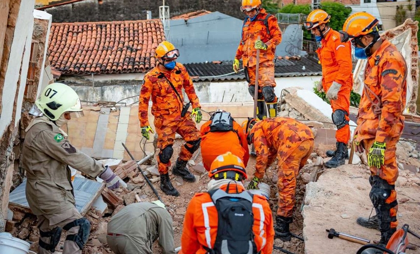 Bombeiros confirmam sétima morte em desabamento em Fortaleza