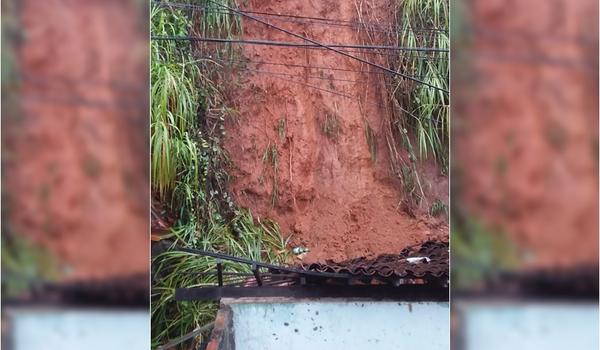 Uma pessoa fica ferida após deslizamento em Cajazeiras; veja vídeo 