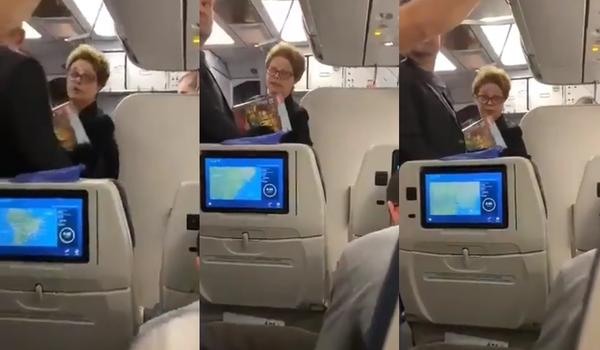 Dilma é hostilizada em avião e rebate: "ótimo é o Bolsonaro"