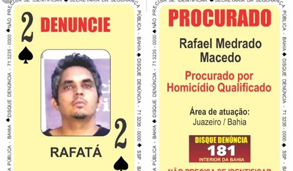 "Dois de Espadas" do Baralho do Crime, "Rafatá" de Juazeiro é preso em hotel no Espírito Santo