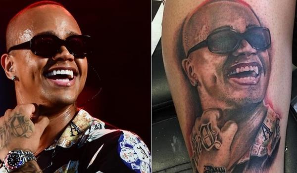 Fã tatua rosto de Léo Santana na perna; "foi surreal"