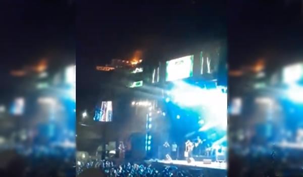 Palco do cantor Gusttavo Lima pega fogo durante show; veja vídeo