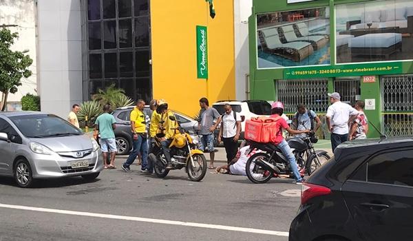 Motociclista fica ferido após cair de veículo na Pituba