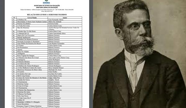 Governo de Rondônia manda recolher livro de Machado de Assis de bibliotecas; confira lista de 43 obras