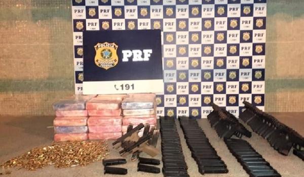 PRF apreende dezenas de pistolas e quase 50 Kg de crack com casal em Vitória da Conquista