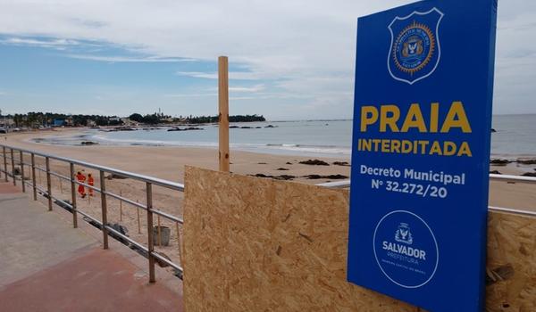 Praias são fechadas e comércio passa a ser proibido na orla de Salvador; veja - Aratu On