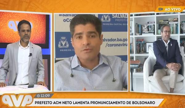 "Ao invés de falar absurdos, deveria estar liberando dinheiro", desabafa ACM Neto sobre Bolsonaro