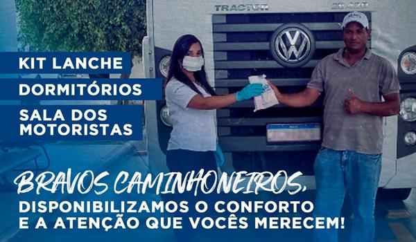 Bravo doa kits de alimentação a caminhoneiros e disponibiliza dormitório da empresa