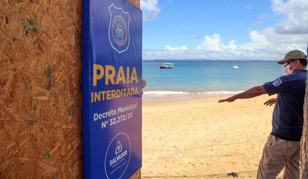 Operação que inibe presença de pessoas nas praias durante pandemia é intensificada em Salvador