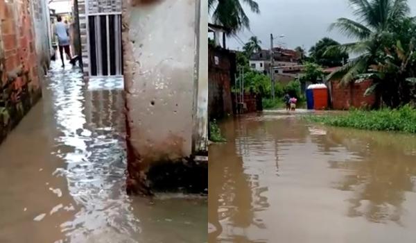 Barragem do Rio Ipitanga transborda e água invade casas no bairro de São Cristóvão; veja vídeos