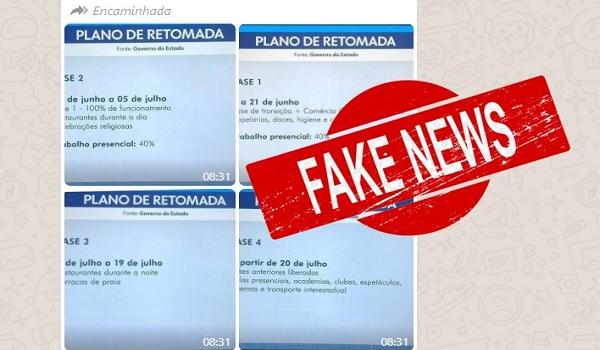 Suposto plano de retomada de atividades comerciais na Bahia é fake, afirma governo