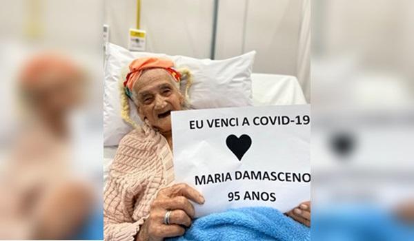 Hipertensa, idosa de 95 anos comemora recuperação da Covid-19; veja vídeo