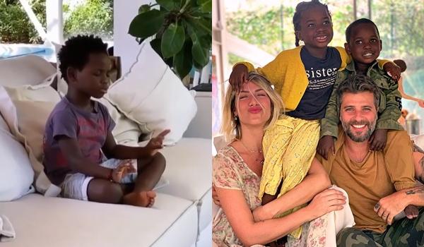 Giovanna Ewbank flagra filho 'meditando' para não ficar bravo e vídeo viraliza; veja