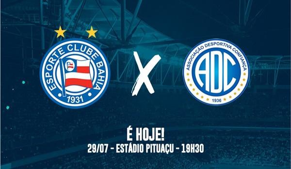 Bahia x Confiança: acompanhe o lance a lance da semifinal da Copa do Nordeste