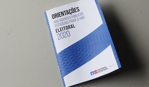 Governo estadual lança cartilha para orientar agentes públicos nas eleições de 2020