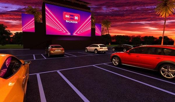 Público poderá sair do carro durante shows e filmes drive-in em espaço de Salvador; confira