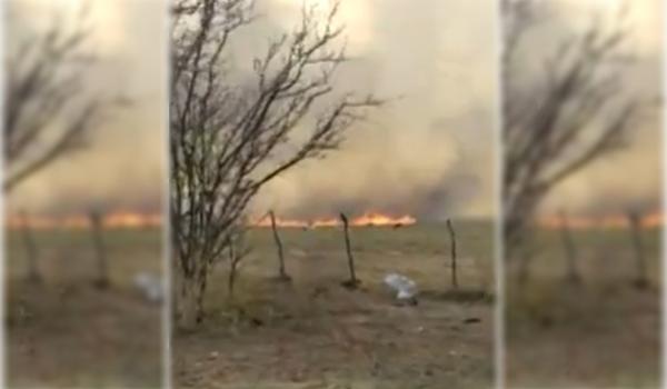 Bombeiros atuam no combate a incêndio em zona rural de Curaçá, no norte da Bahia