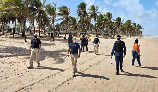 Agente da Guarda Municipal é ferido por banhista durante operação "Tira o pé da areia"