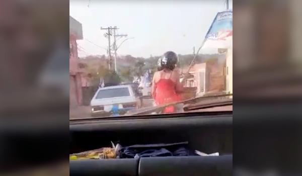 "Lídio, pelo amor de Deus": durante carreata, veículo perde freio e desespera passageiro, que grava tudo