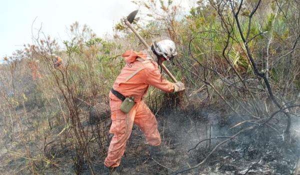 "Situação controlada", diz Corpo de Bombeiros ao combater incêndios na região da Chapada Diamantina