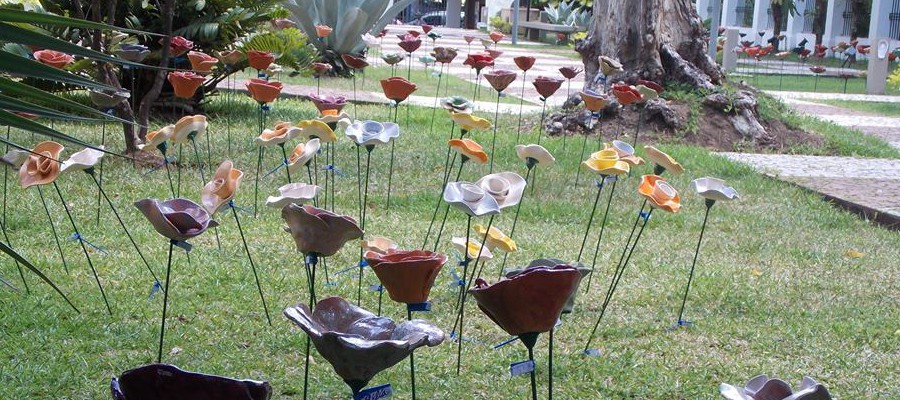 Palacete das Artes expõe flores em cerâmica em benefício do hospital Aristides Maltez