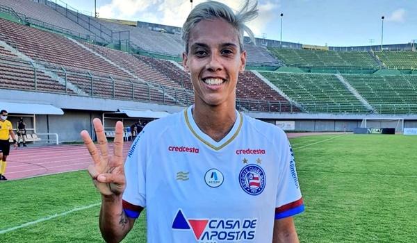 Com 3 gols de Gadu, time feminino do Bahia vence o Sport e vai às finais do Brasileiro A2 por antecipação