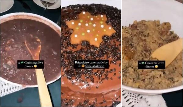 Ceia brasileira: mesa de Natal de Justin Bieber tem feijão, farofa e brigadeiro; entenda