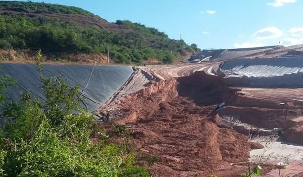 Jacobina: comitê alerta para problemas em barragem de rejeitos; um deslizamento foi registrado no ano passado