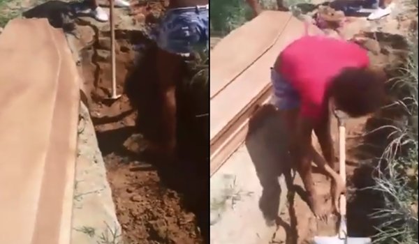 Vídeo: filhos cavam sepultura da própria mãe por falta de funcionários; "sendo tratada pior que um cachorro"