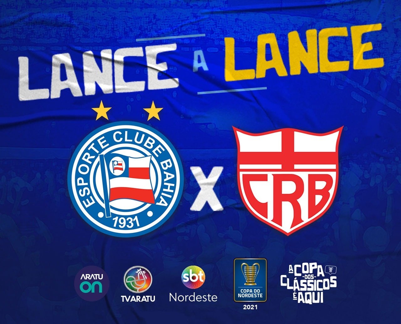 Bahia x CRB: acompanhe o lance a lance desta partida válida pelas quartas de final da Copa do Nordeste 2021