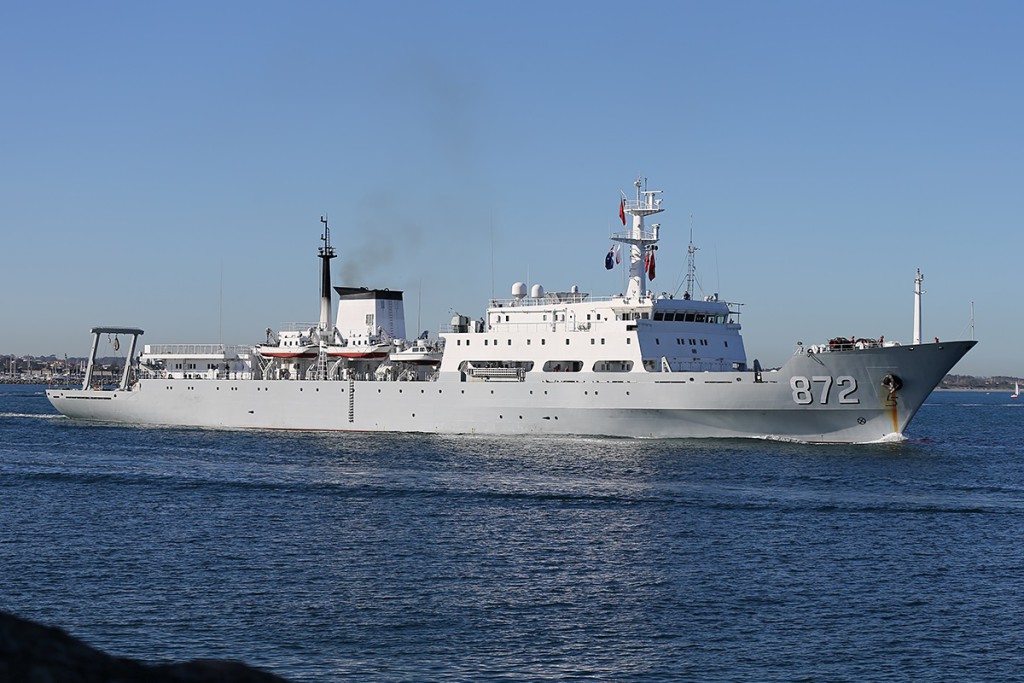 Navio de pesquisas da Marinha chinesa estará aberto para visitação neste domingo