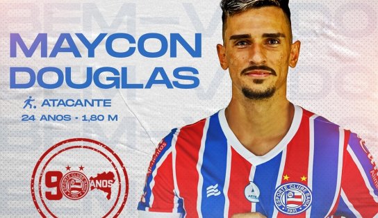 Bahia anuncia contratação do atacante Maycon Douglas para a temporada