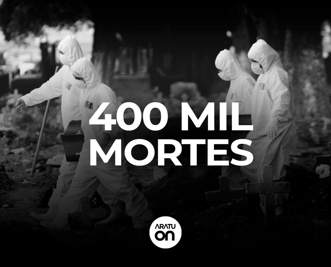 Brasil atinge marca de 400 mil mortos pela Covid-19; recorde é batido pouco mais de um mês após 300 mil mortos