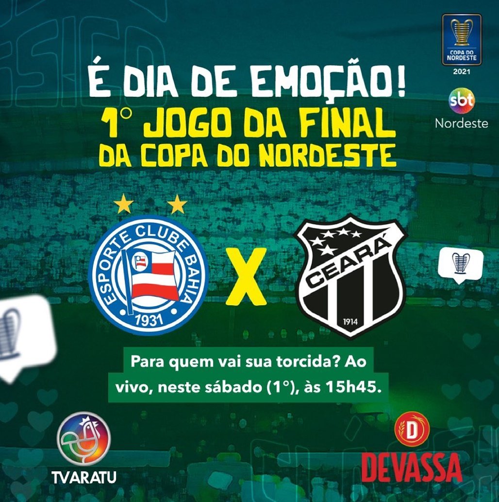 Quem vence? Equipe da Aratu palpita sobre primeiro jogo da final da Copa do Nordeste