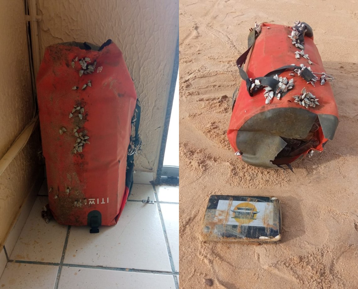 Duas mochilas repletas de cocaína são encontradas em praia da Bahia; drogas foram avaliadas em R$ 1 milhão