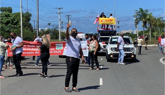 Profissionais da enfermagem realizam carreata em Salvador e reivindicam aprovação de piso salarial