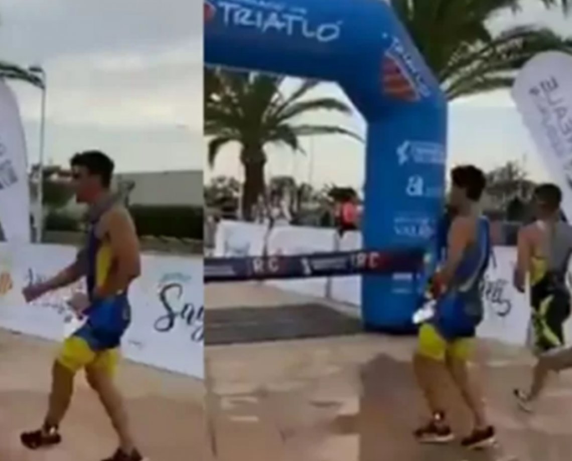 Deu ruim! Triatleta "canta vitória antes da hora" e acaba perdendo prova; veja vídeo
