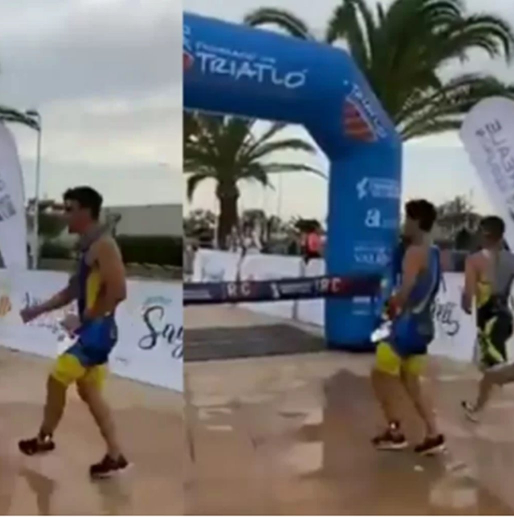 Deu ruim! Triatleta "canta vitória antes da hora" e acaba perdendo prova; veja vídeo