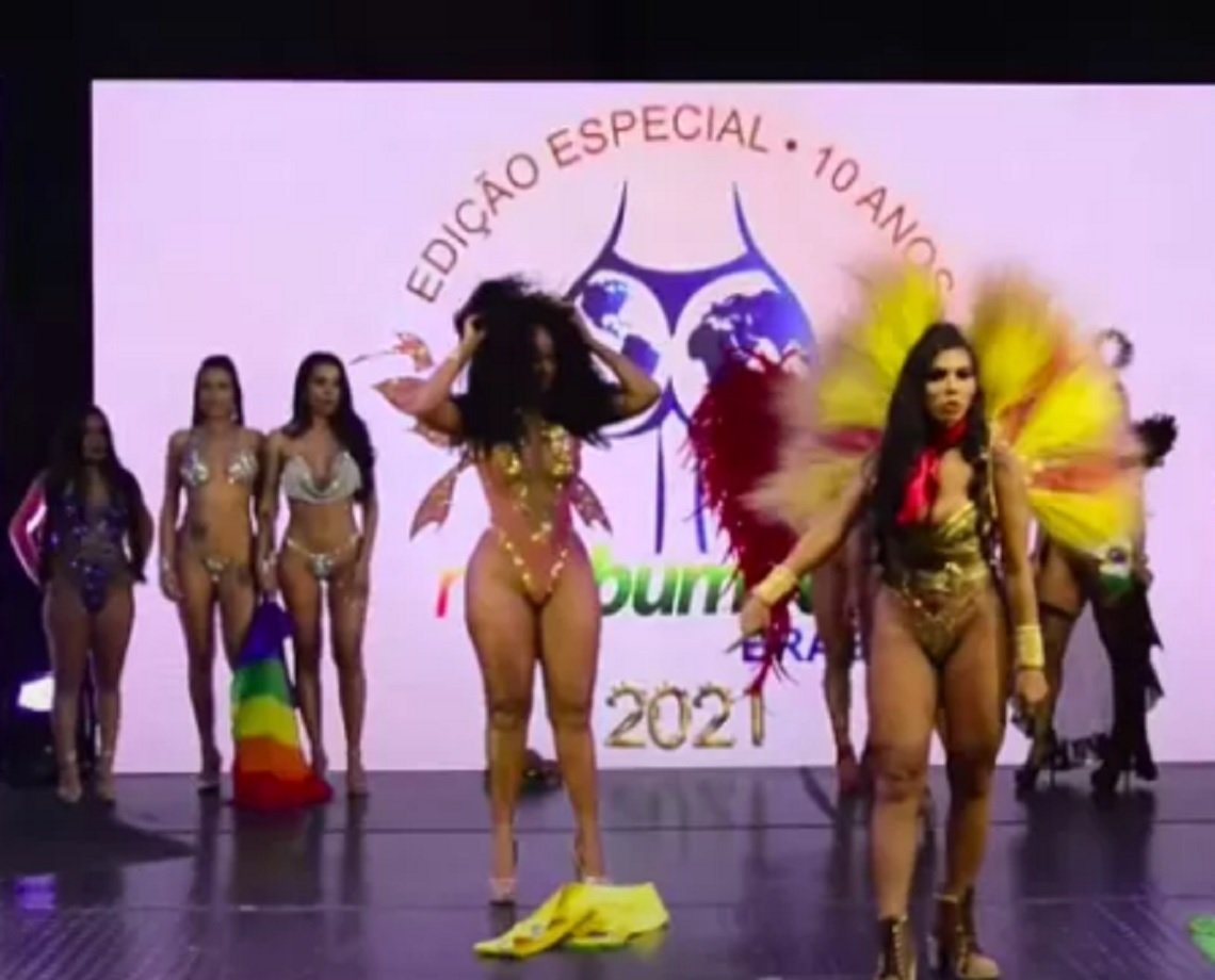 Treta: candidata arranca faixa de vice-campeã na final do Miss Bumbum 2021 e diz que disputa foi roubada