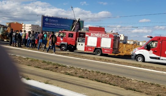 Trabalhadores morrem soterrados após estrutura de obra desabar em uma das principais avenidas de Vitória da Conquista