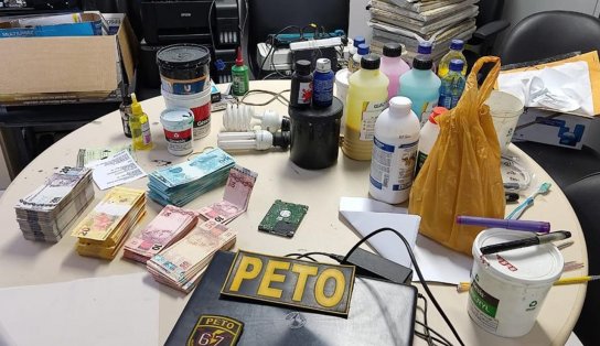 Laboratório que produzia cédulas e CNH falsas é desarticulado por policiais militares em São Gonçalo dos Campos