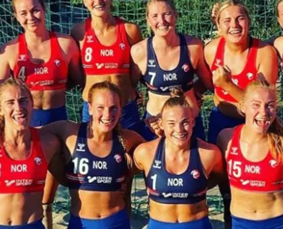 Time feminino de handebol de praia da Noruega é multado por não jogar de biquíni; homens devem usar calções "não muito folgados"