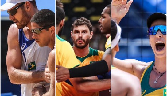 Na arena coberta e na areia, vôlei brasileiro estreia vencendo seus adversários nos Jogos de Tóquio